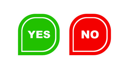 yes and no buttons	