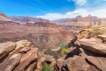 View of Colorado river from Plateau Point, Grand Canyon National Park, Arizona, Usa.