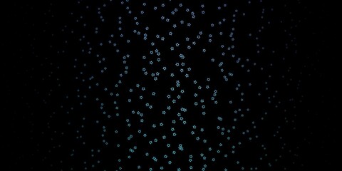 Dark Blue, Green vector texture with beautiful stars.