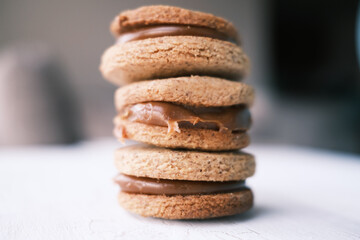 chocolate chip cookies on table