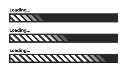 loading icons, load indicator sign, waiting symbols. Vector illustration.