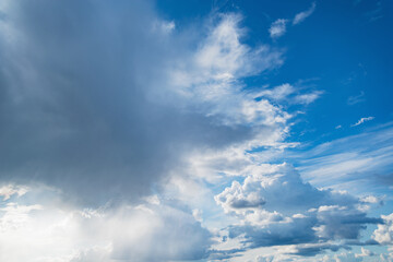 Fototapeta na wymiar Dark rainy cloud before rain at day time.