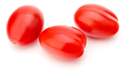 fresh plum tomato isolated on white background