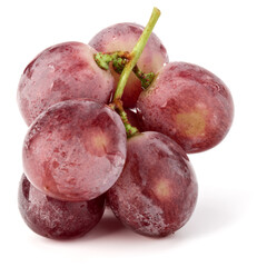 Red grape berry bunch isolated on white background cutout