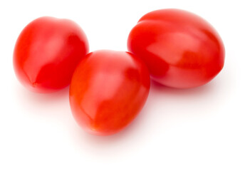 fresh plum tomato isolated on white background