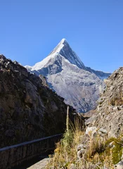 Photo sur Plexiglas Alpamayo Stunning view of the Artesonraju, the peak that inspired the Paramount Pictures logo, Santa Cruz trek, Cordillera Blanca, Ancash, Peru