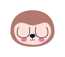 Fototapeta premium cute sloth over a white background