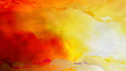 Plakat Red White and Yellow Watercolor Background Texture