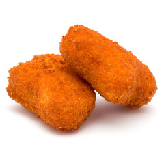 Crispy Chicken nuggets isolated on white background