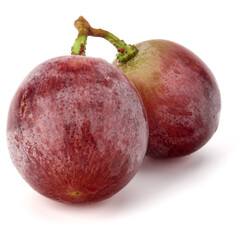 Red grape berry bunch isolated on white background cutout
