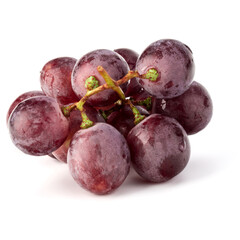 Red grape berry bunch isolated on white background cutout