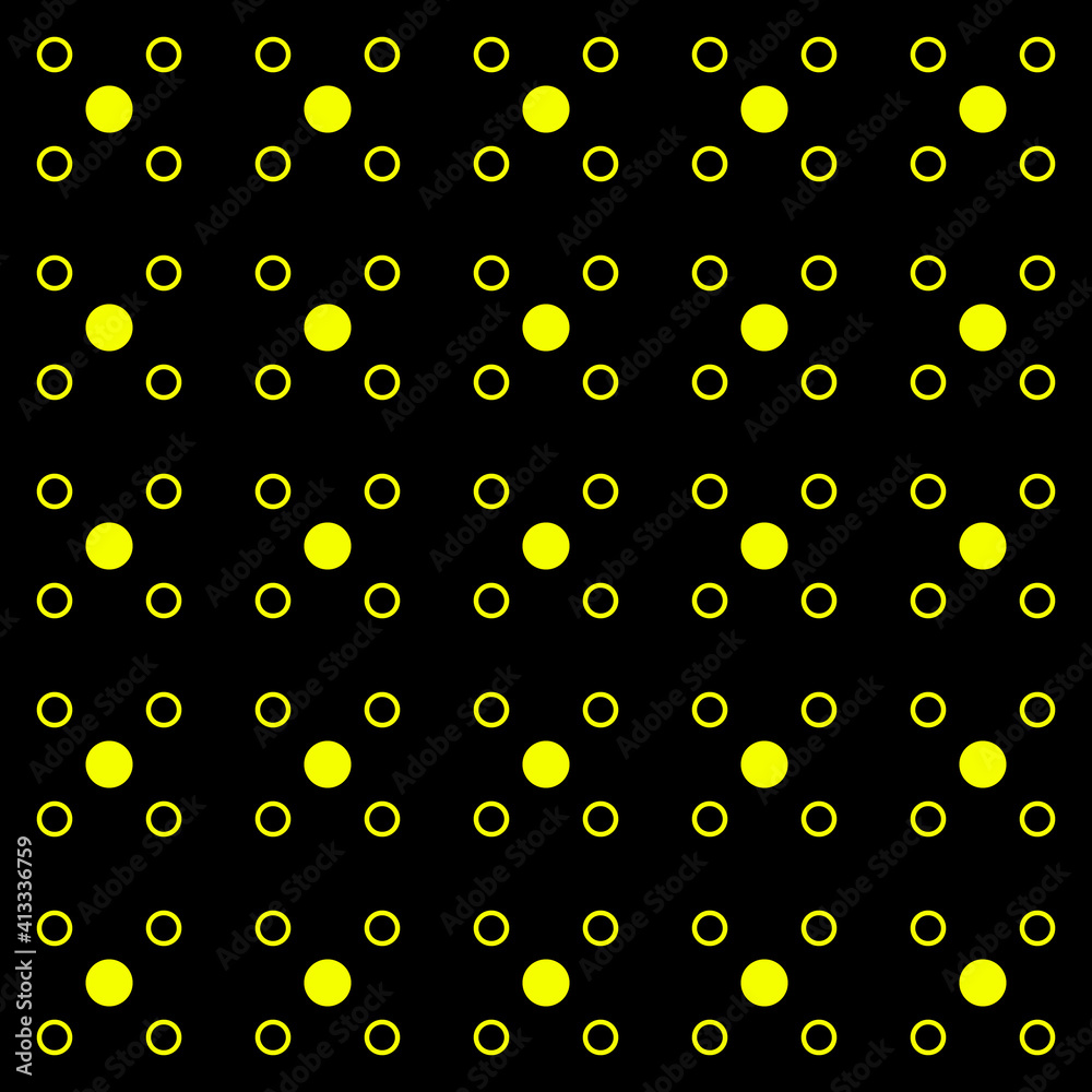 Poster Yellow Dots. Seamless yellow dots pattern.