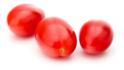 fresh plum tomato isolated on white background