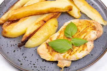 Fried Chicken Breasts with mustard and cheese