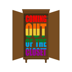 Coming out. Gay in coming out of closet. Public Recognition of Sexual Orientation