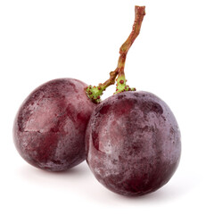 Red grape berry bunch isolated on white background cutout