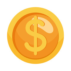 coin cash dollar money icon vector illustration design