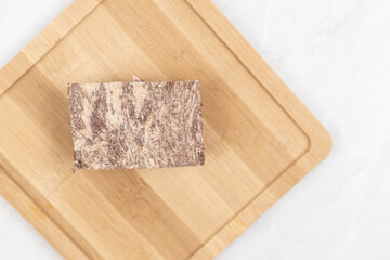 Halvah with chocolate and vanilla taste