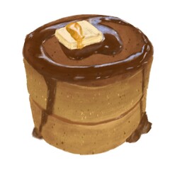 パンケーキ(手描き)