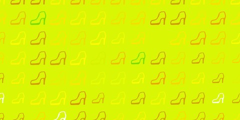 Light green, yellow vector background with woman symbols.