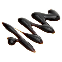 Obraz premium Balsamic vinegar cream isolated on white background. Italian salad dressing, sauce.