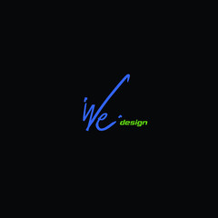 WE Initial Isolated Logo for Identity