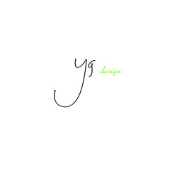 YG Initial Isolated Logo for Identity