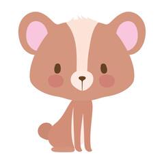 bear on a white background