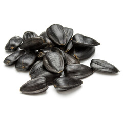 Sunflower seeds  isolated on white background close up