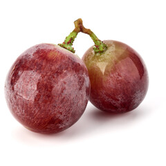 Red grape berry bunch isolated on white background cutout