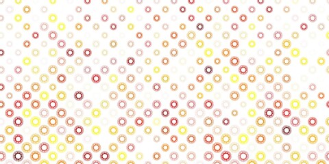 Light orange vector texture with disease symbols.
