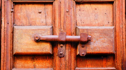 Close Up Of Rustic Old Door