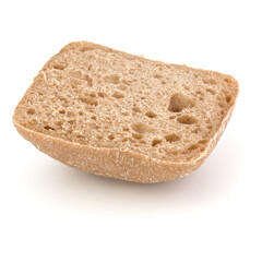 sliced Ciabatta bread isolated on white background cut out