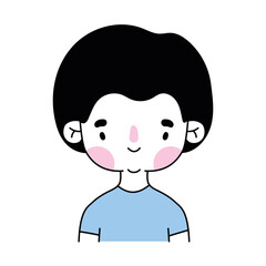 smiling man with a black hair