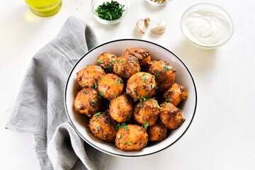 Bombay potatoes in bowl