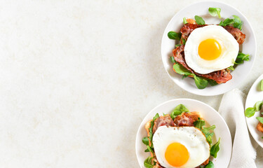 Open faced sandwiches