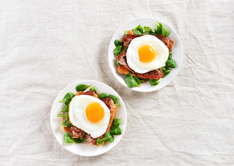 Open faced sandwiches