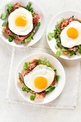 Open faced sandwiches