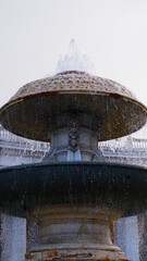 one of the fountains in St. Peter's Square. Bernini Fountain.