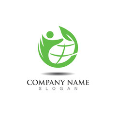 Globe abstract person logo business graphic design isolated on white