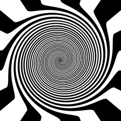 Geometric abstract pattern of concentric spiral lines