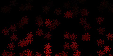 Dark brown vector texture with disease symbols.