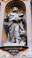Fototapeta na wymiar Exterior carving on Notre Dame