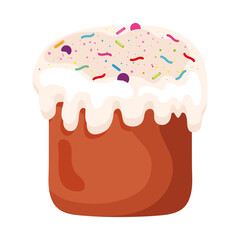 sweet cupcake easter food icon vector illustration design