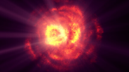 Fototapeta premium fire flame explosion in space