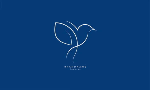 Minimal Creative line art logo of Bird, Abstract Bird logo