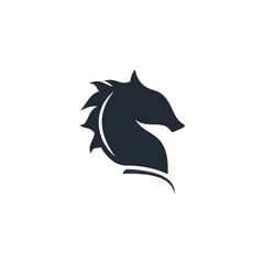 Fototapeta premium Abstract horse logo, silhouette, simple