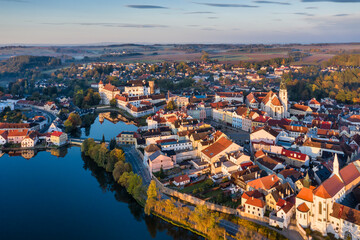 Jindrichuv Hradec Aerial Sunrise