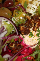 Greek traditional salad food porn close up modern background high quality prints