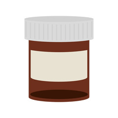 medicine bottle of a brown color